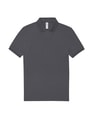 Heren Polo B&C PU424 Donker Grijs